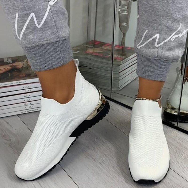 Knit slip-on walking sneakers