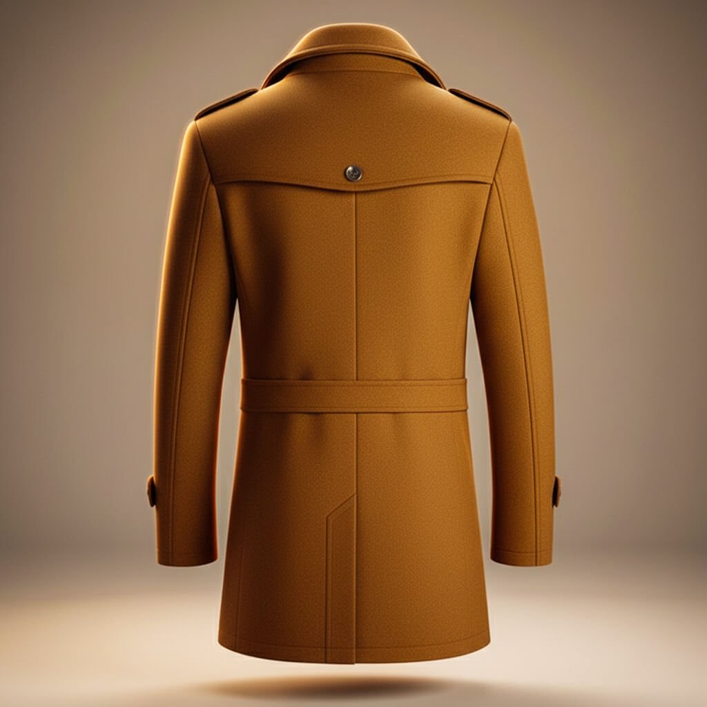 Men's classic virgin wool blend winter coat