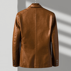 Men's classic tailored leather jacket