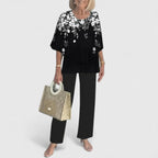 Women's Elegant Two-Piece Set Top and Trousers