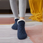 Women's Thermal Knit House Socks with Fluffy Cuff