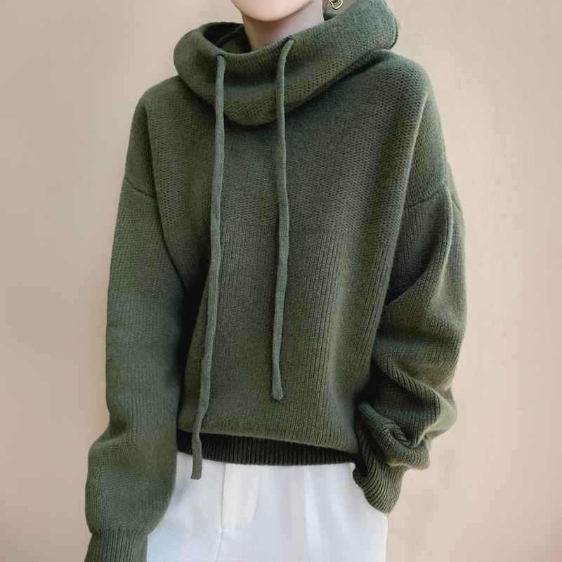 Fine knit merino wool turtleneck sweater