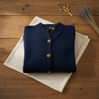 Collared button front knit cardigan
