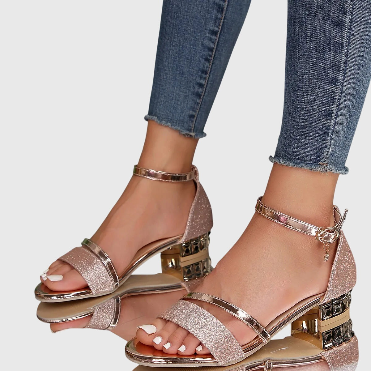 Heeled Orthopedic Sandals Women Adjustable Closure