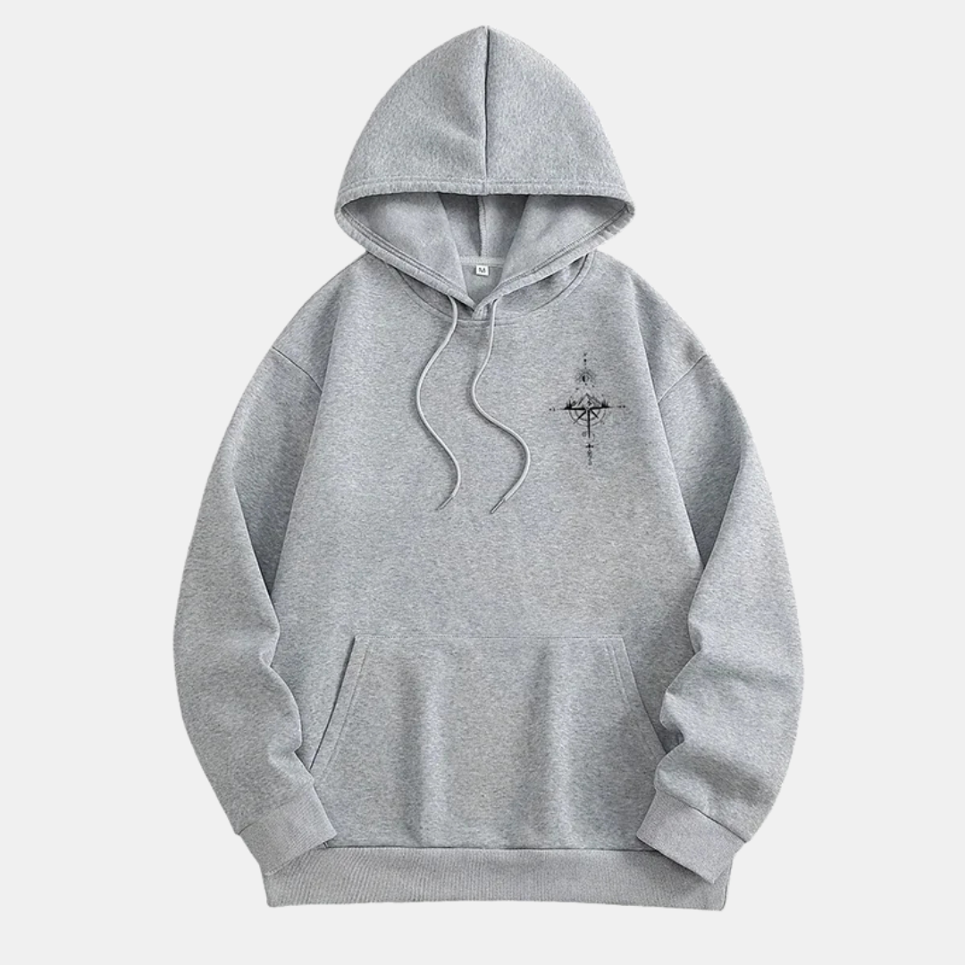 Men's Graphic Pullover Hoodie Vintage Compass