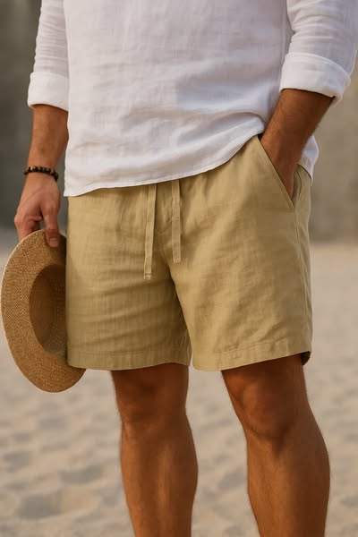 Men's Breathable Linen Blend Shorts