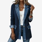 Women's Layered Collar Knit Button Jacket