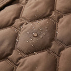 Women's warm luxury longline hooded down coat