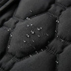 Women's warm luxury longline hooded down coat