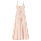 Floral Jacquard Maxi Gown with Corset Back
