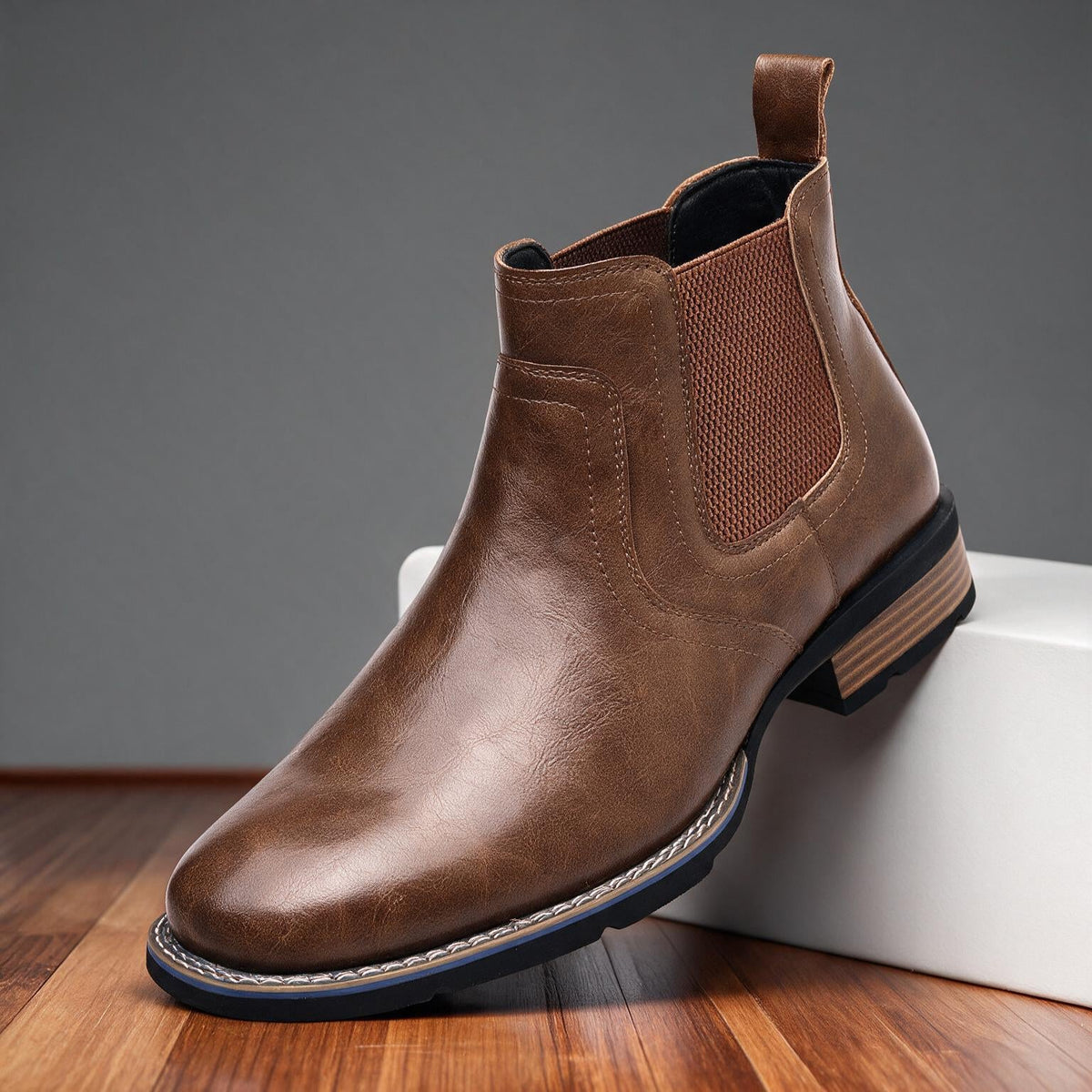 Men's premium leather ankle boots