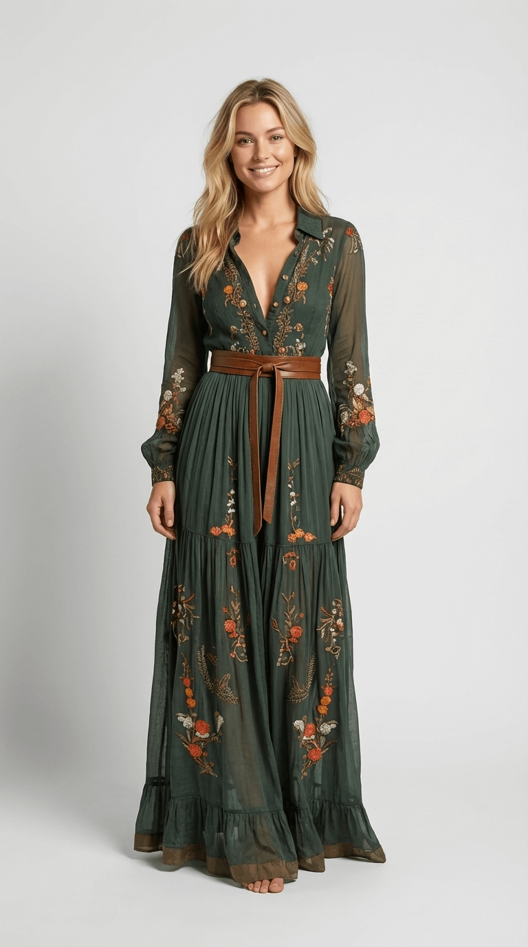 Indira Boho Maxi Dress