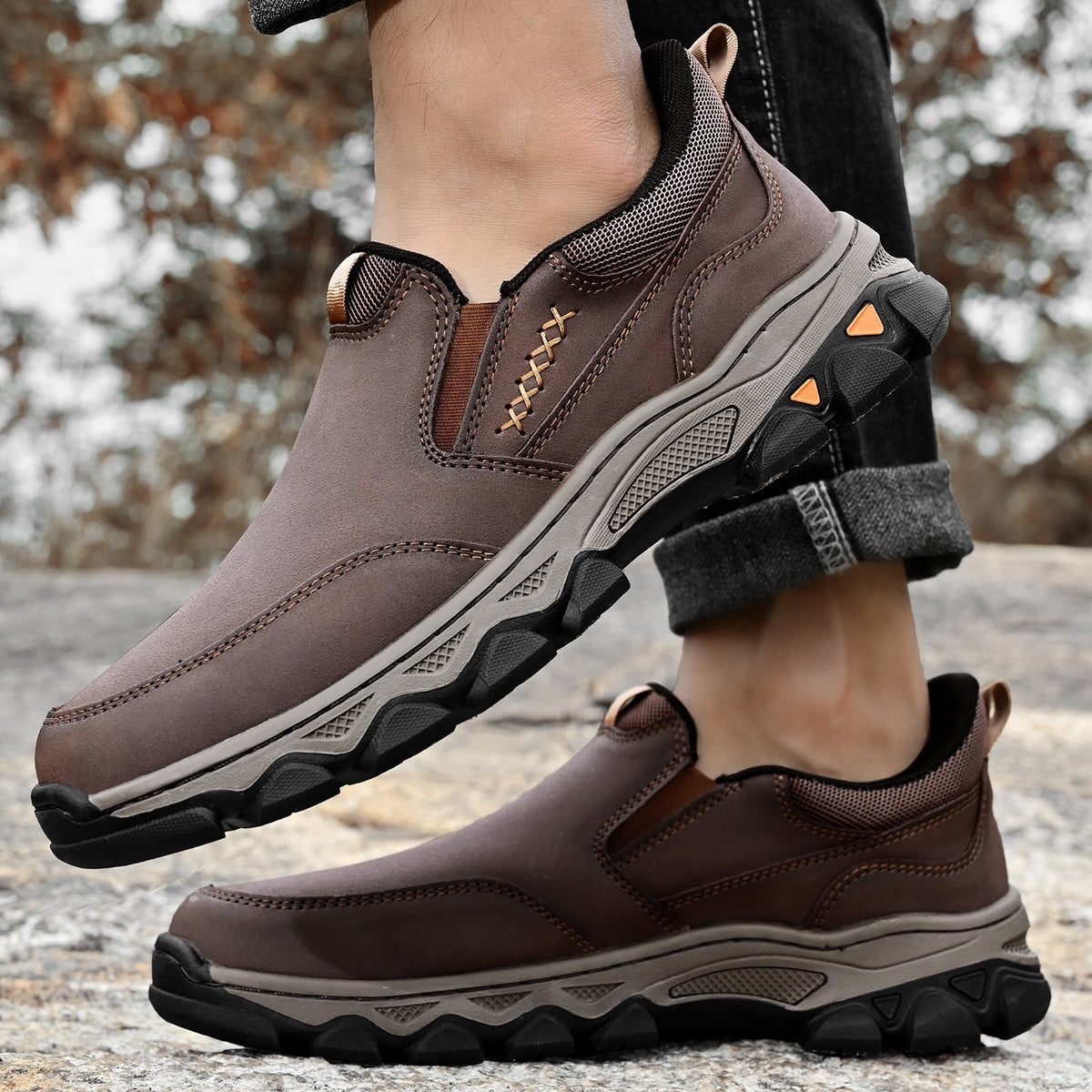 Men's orthopedic everyday slip on walking shoes