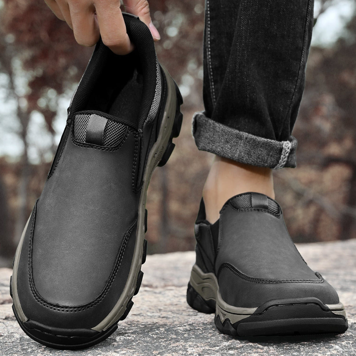 Men's orthopedic everyday slip on walking shoes