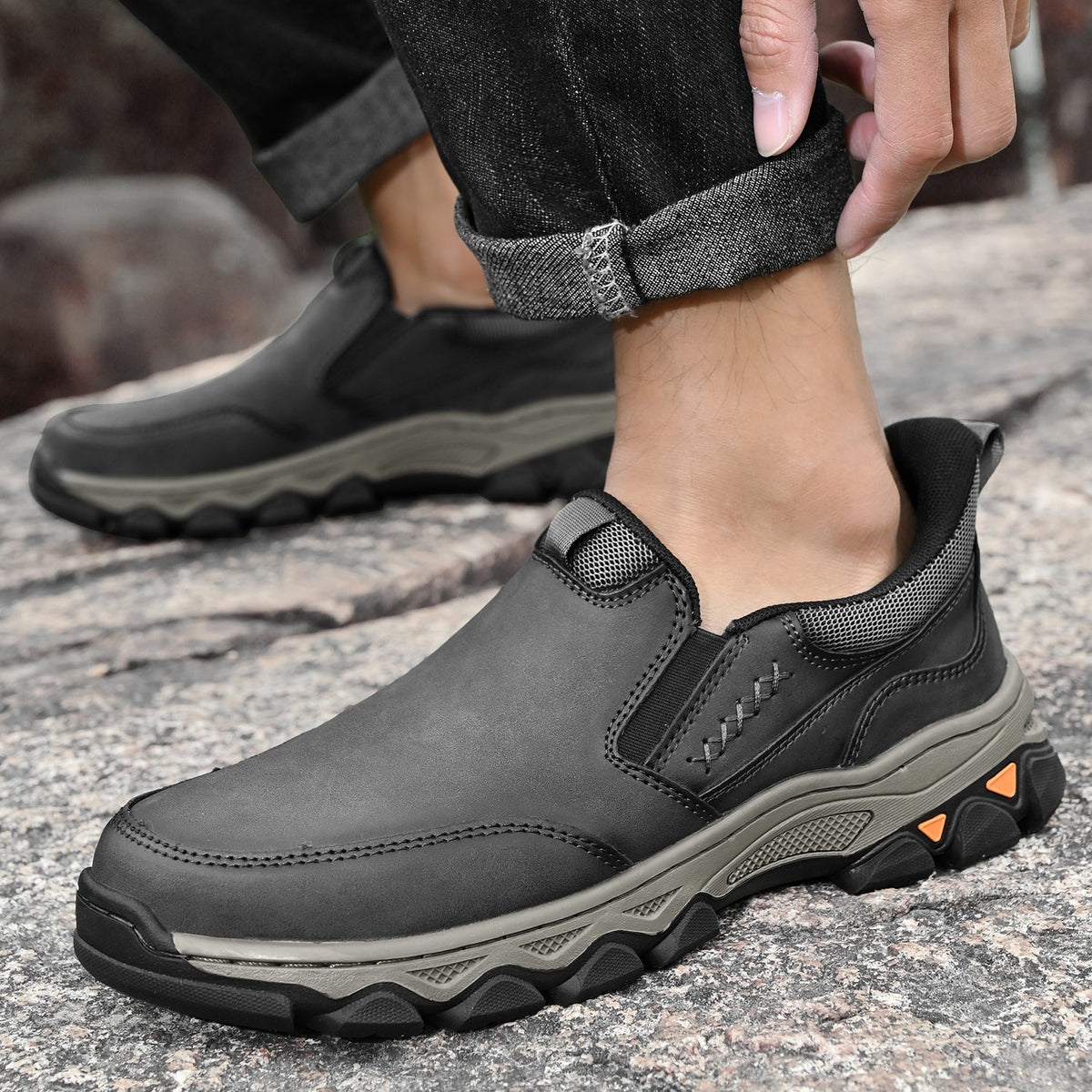 Men's orthopedic everyday slip on walking shoes
