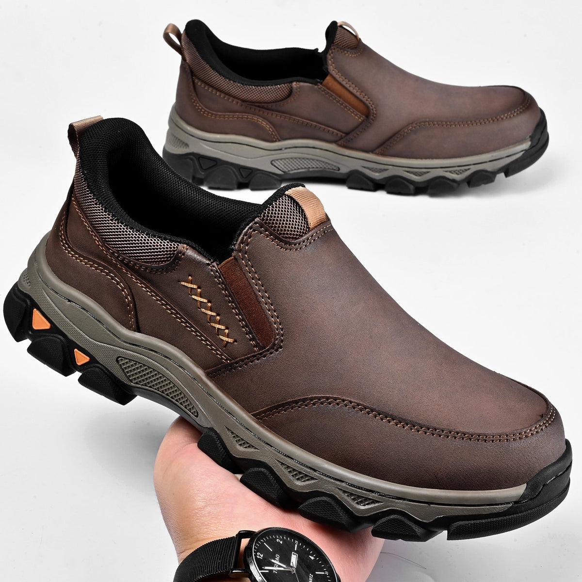 Men's orthopedic everyday slip on walking shoes