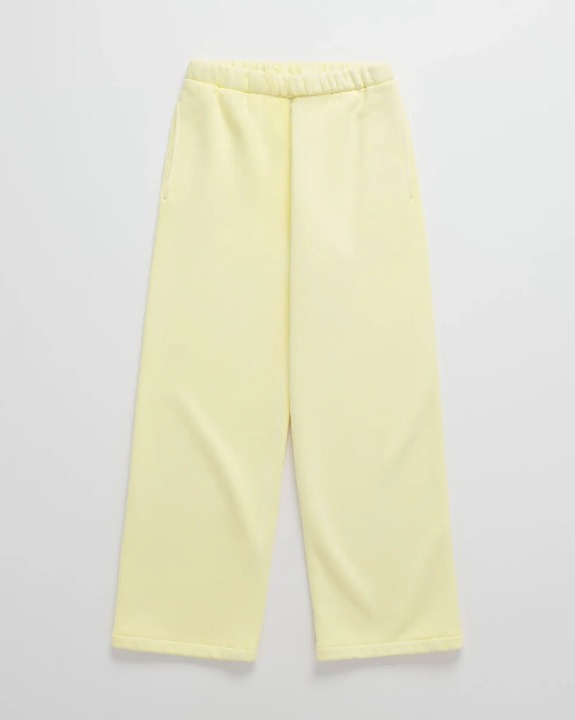 Women's comfy hoodie and sweatpants loungewear set in yellow