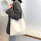 Vegan leather shoulder tote bag