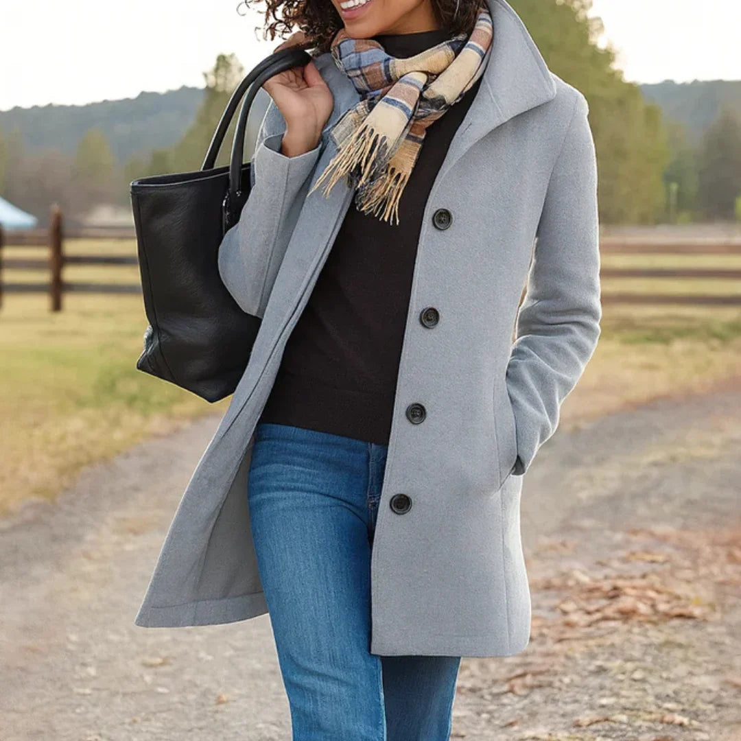 Women's Classic Wool Blend Pea Coat