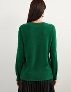 Women's luxe cashmere crew neck sweater