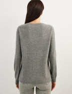 Women's luxe cashmere crew neck sweater