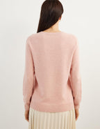 Women's luxe cashmere crew neck sweater