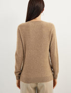 Women's luxe cashmere crew neck sweater